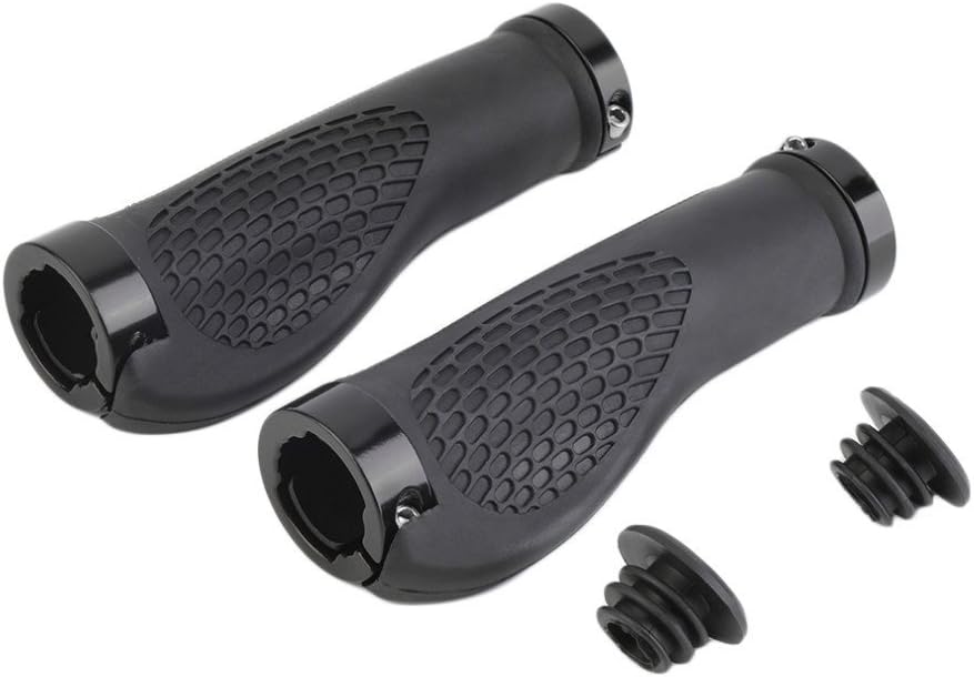 Tancendes 1 Pair Hot Ergonomic Design Bicycle/Cycling/Bike/Mountain Cycling Skid-Proof Grips Rubber Handlebar Grips Rubber Bicycle Anti-slip Handle Grip