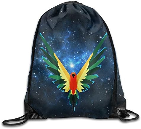 Logan Paul's Parrot Logo Bag, Maverick Design Sport Gym Sack Drawstring Backpack Bag