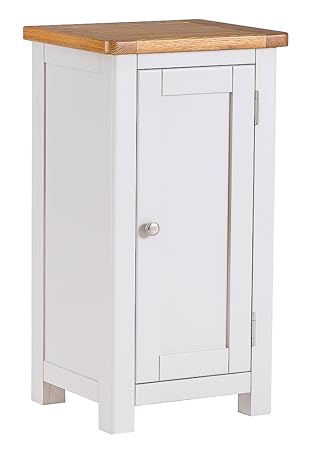 The Furniture Outlet Portland White Painted Oak 1 Door Cabinet