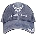 U.S. Air Force Retired Cap. Washed Denim Blue,Denim Blue,One Size Fits Most