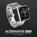 MoKo Band for Apple Watch Series 3 Bands, Stainless Steel Replacement Band Wrist Strap with Butterfly Buckle Clasp for iWatch 42mm 2017 Series 3 / 2 / 1 - Silver (Not Fit iWatch 38mm)