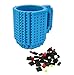 SH Build-On Brick Mug Coffee Cup DIY Type Plastic Creative Building Blocks Coffee Tea Beverage Drinking Funny Gift