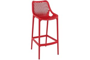 Compamia Air Patio Bar Stool in Red (Set of 2)