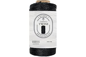 SGT KNOTS Tarred Twine - 100% Nylon Bank Line for Bushcraft, Netting, Gear Bundles, Construction, Lacing Twisted Cord, Weatherproof #36-1/4 lb (120 ft)