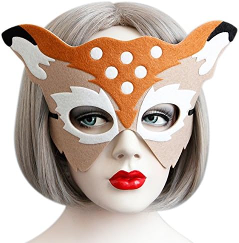 Sika Deer Half Face Masks,Best Choice for Masquerade, Halloween, Party
