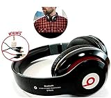 GKP Products HD Bluetooth Headphone Wireless Over Ear Headset Earphone with Built-in FM Radio Mic Micro SD Card Slot Volume Control Compatible with Apple Samsung OnePlus Moto Xiaomi Lenovo Oppo ViVo Mobiles , iPad , Laptops , Smart TVs and More. Model 366878