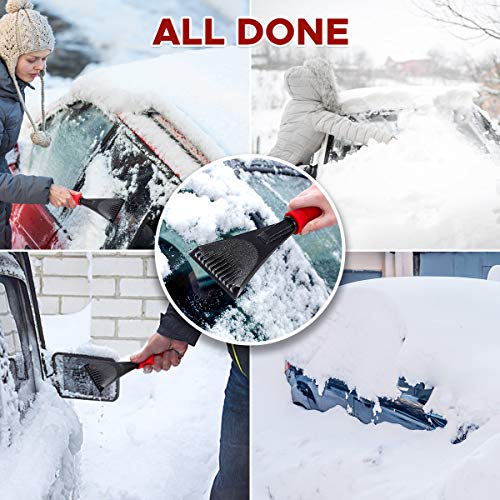 Audew Premium Ice Scraper for Car Windshield, Magical Ice Scraper with Foam Handle,Heavy-Duty Frost and Snow Removal Tool for Car Windshield and Window,Scratch-Free(2 Pack) - Thumbnail 4