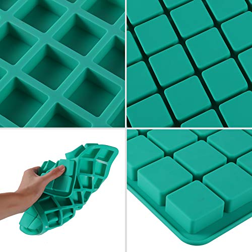 DIFENLUN Silicone Caramel Candy Molds, 2 Pack 40Cavity Square Hard