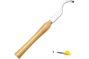 CDBP Swan Neck Hollower Woodturning Tool Carbide Tipped Lathe Chisel Tool Bar with Ci5 8.9mm Round Carbide Insert Cutter for 