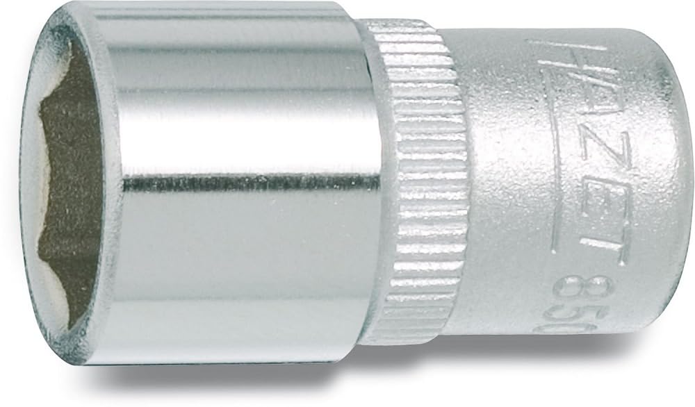 HAZET 850-8 25 mm 6-Point Hexagon Traction Profile Socket - Chrome-Plated/Polished