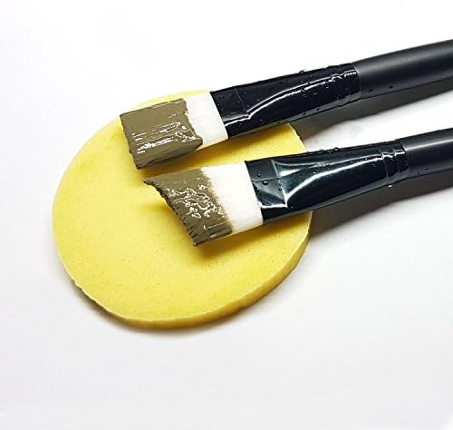 Psyche Angled Mask Brush and Flat Mask Applicator Kit for Applying Facial Mask, Eye Mask,Peel, Serum or DIY Needs, Clean Face