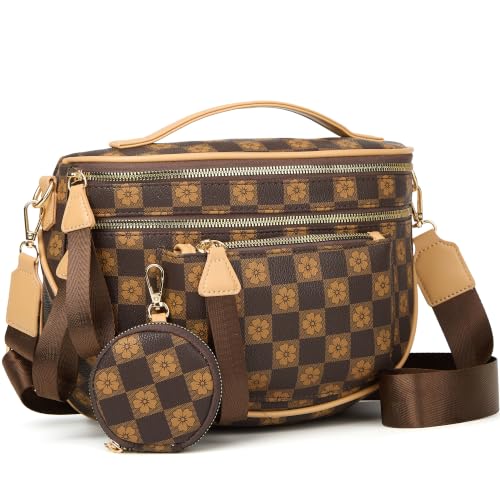 Makes Checkered Crossbody Bag Bum Bag for Women