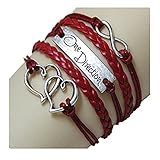 PromiseU Fashion Vintage Love Nautical Anchor Silver Infinity Bracelet