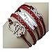 PromiseU Fashion Vintage Love Nautical Anchor Silver Infinity Bracelet