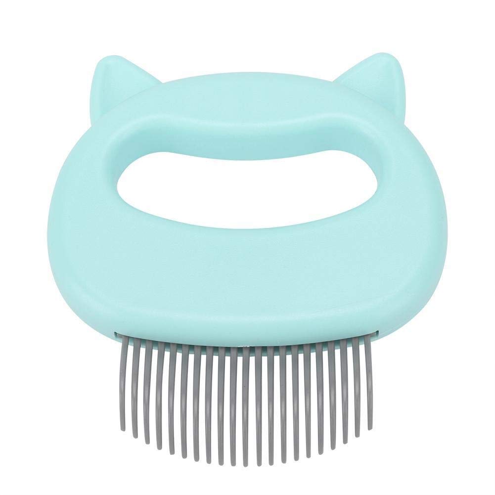 Rockyin Relaxing Cat Comb, Pet Cat Dog Massage Shell Comb Grooming Hair Removal Shedding Cleaning Brush Perfect for Cats and Small Dogs (Green)