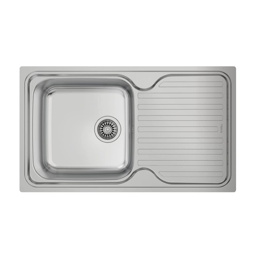 Teka S0416410 Stainless Steel Sink Classic1C1EI, 1 Basin, Drainrim, 18/8 Stainless Steel, Silver