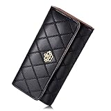 Women's wallet Elegant Clutch Crown Wallet Long Purse Leather Wallet