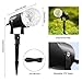 Elepawl Magical Spotlight Rotating Led Projector Light with Flame Lightings, Lightshow Projection Kaleidoscope LED for Indoor Outdoor Halloween Christmas Festival Decorations for Home Garden Landscape