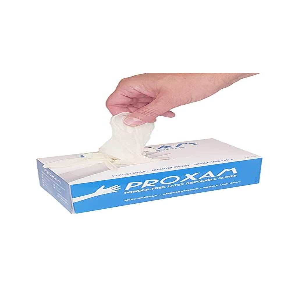 Value Aid Unisex Latex Powder Free Non-sterile - Box of 100 Extra Large Gloves, White, XL UK