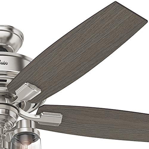 Hunter Bennett Indoor Ceiling Fan With Led Light And Remote Control 52 Brushed Nickel In Dubai Uae Whizz