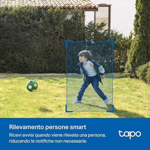 C410 KIT Telecamera WiFi Esterno ad Energia Solare, 2K 3MP, Batteria 6400mAh fino a 180 Giorni dopo una Singola Carica, Visione Notturna a Colori, Allarme Con Rilevamento del Movimento, IP65