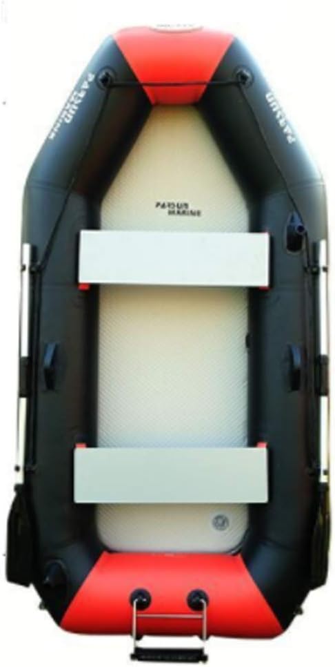 HYYQG Inflatable Kayak 3-Person,Set With All Aluminum Alloy Bottom Wear-Resistant,Sturdy,Accessories,Paddles,Shoes,Cover,Anchor,Straps,Pump, red and black
