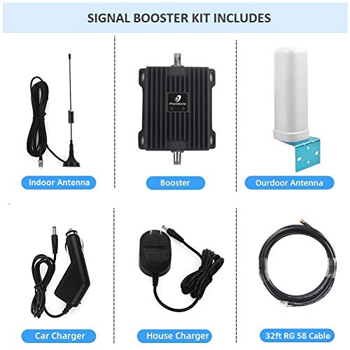 Cell Phone Signal Booster for RV, Motorhome, Cabin, Camper and Boat - Boost Verizon, AT&T T-Mobile 4G LTE Data - Dual 700MHz Band 12/13/17 Cellular Repeater Kit with Magnet/Omni Antennas