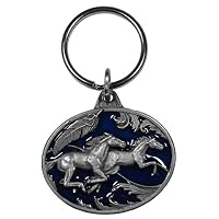 Siskiyou Automotive KR200E Metal Key Chain (Running Horses Western Enameled Details)