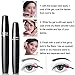 4D Silk Fiber Lash Mascara, Fiber Mascara, 4D Fiber Lash Mascara, Waterproof Long Lasting Eyelash Extension Warm Water Washable 4D Eyelash Mascara Makeup-Black