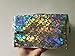 Holographic Cosmetic bag,Easeu Women's Iridescent Glitter Laser Hologram Make Up Bag Rainbow Shiny Prism Organizer Toiletry bag-Silver
