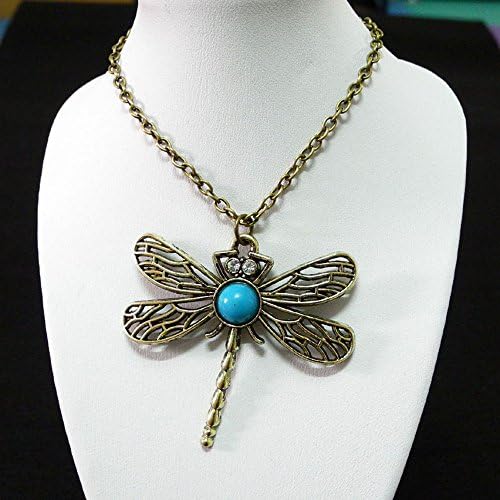 1 Pieces Necklace Pendent Jewelry Fashion Decoration Costume Retro Jewellery Collier Long Chain 94093 Dragonfly Hollow