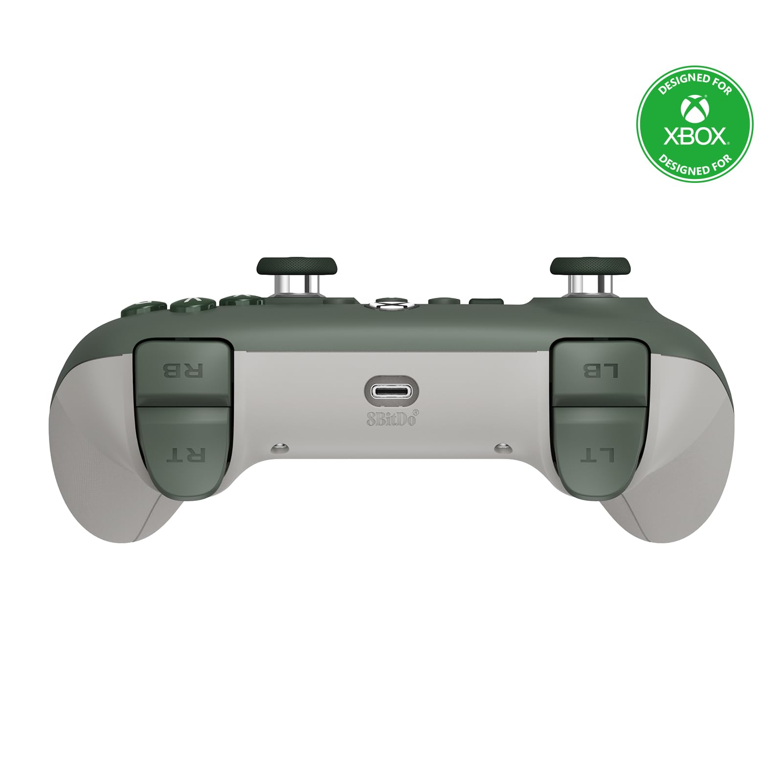 8Bitdo Ultimate C Wired Controller for Xbox with Hall Effect Joysticks and Triggers, RGB Lighting Fire Ring, Compatible with Xbox Series X|S, Xbox One, Windows 10/11- Officially Licensed (Dark Green)