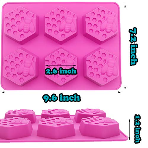 SAKOLLA 2 Pack Soap Molds, Honey Silicone Molds for Handmade