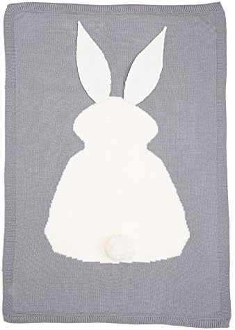 Moolon Baby Infant Knitted Blanket Stereo Rabbit Cotton Blanket Children Knit Blanket for Bed Sofa Stroller Cover Sleep Blanket Beach Mat,105x75cm (# 5)
