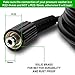Hefty Hoses 50 Foot 3000 PSI Pressure Washer Hose Kit - Black 1/4 Power Washer Hose with Free Accessories (1x 1/4 Quick Connector Kit and 1x 1/4 Hose to Hose Coupler) M22-14MM Brass Thread