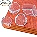KeNeer 24Pack Baby Proofing Corner Protector, Resistant Double Sided Oily Adhesive, Safety Guards for Table and other furniture with corner, Stop Child Head Injure (with Back Adhesive)