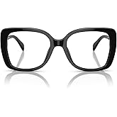 Michael Kors MK4104U Perth Universal Fit Prescription Eyewear Frames, Black/Demo Lens, 53 mm