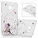 Samsung Galaxy S7 Edge Case Clear Colorful Case Cute Pink Butterfly Fairy Flowers Design Ultra Slim-Fit Easy Makeup PC Bumper Cover & HD Screen Protector Diamond Dust Plug Stylus Pen by Badalink