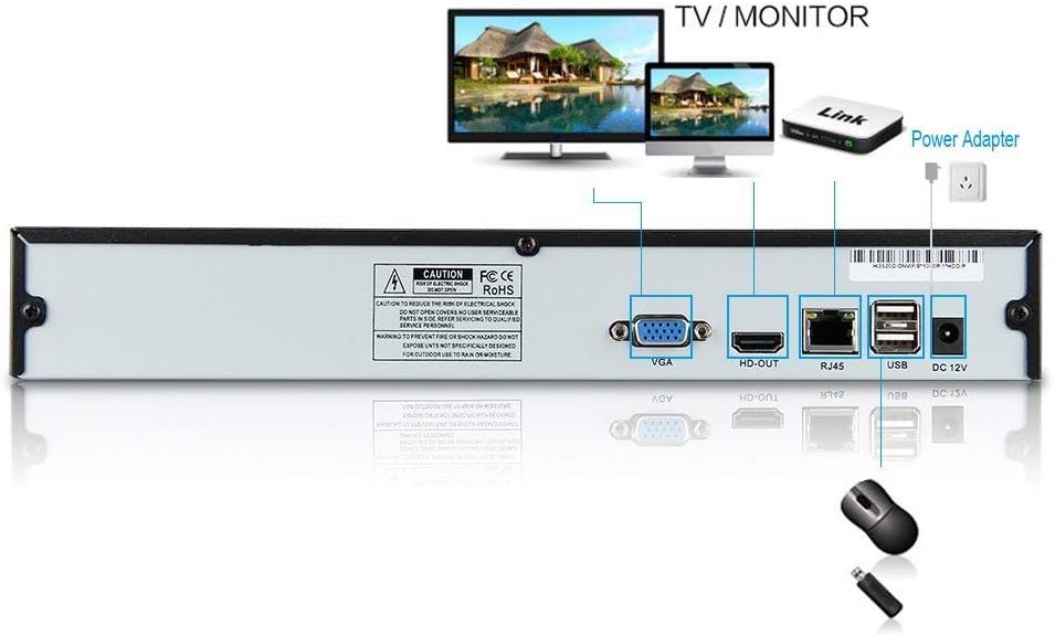Seculink 8-Channel 4MP/5MP Network Video Recorder 2K Super HD NVR P2P Remote Control Realtime CCTV Surveillance (No Built-in WiFi) - Image 4