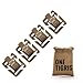 OneTigris Tactical Military Hydration Tube Clips Water Tube Clip Pack of 4 (Tan)