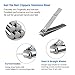 Blackhead Remover Comedone Extractor Tweezers Manicure Nail Clippers Kit, for Nial Cutter Acne Pimple Blemish Removal Professional Stainless Steel Travel Tools Set with Leather Case by Teamkio