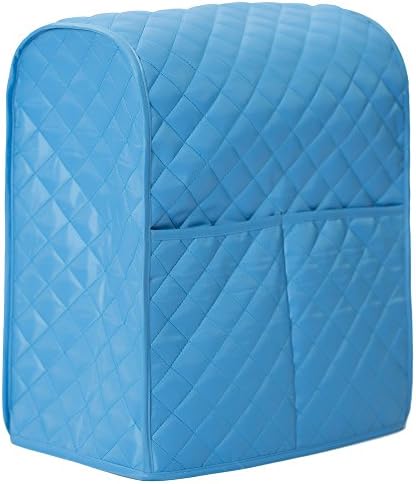 LIAMTU Stand Mixer Cover Large Size Dust-proof Satin Sheen Fabric Fits All Tilt Head &amp; Bowl Lift Models for KitchenAid, Sunbeam, Cuisinart, Hamilton Beach Mixers (Crystal Blue)