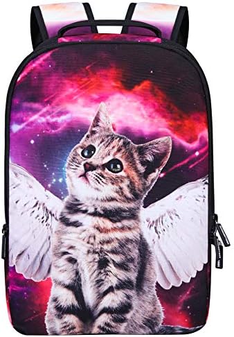 Backpack School Bag Book Bag for Boys Girls (Cat-RED)
