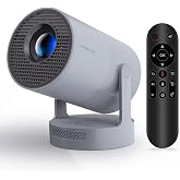 【Electric Focus】Mini Portable Projector with WiFi and Bluetooth 4K Support | Android 14 Built-in Apps, 260 ANSI, 180&deg; Rotatable Auto Keystone, 5W Speaker, Home Movie Proyector for phone/TV Stick/Laptop