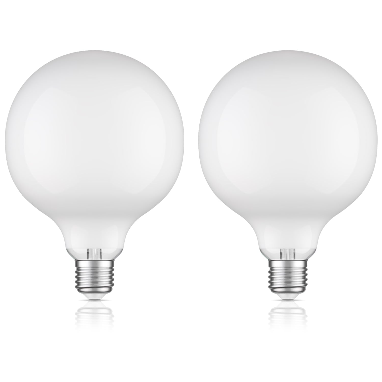 ledscom.de 2 Pieces E27 LED Bulb, G125, Warm White (2700 K), 6.2 W, 845lm, Frosted Glass Extra matt