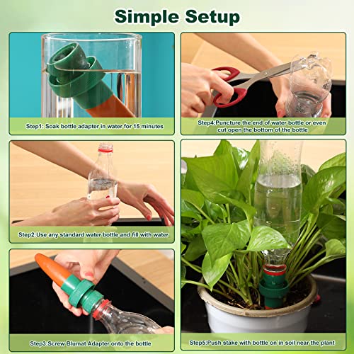 Bottle Adapter Self Watering Spikes, Terracotta Plant Watering Spikes