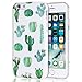 iPhone 6 Case, iPhone 6s Case for Girls, White Green Cactus Women Best Protective Cute Clear Slim Fit Heavy Duty Shockproof Glossy TPU Soft Rubber Silicone Cover Phone Case for iPhone 6s / iPhone 6