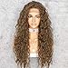Sapphirewigs Kinky Curly Light Brown Color Women Daily Makeup Heat Resistant Synthetic Lace Front Party Wigs