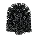 mDesign Replacement Toilet Bowl Brush Head, Easy Screw-On Design for Bathroom Storage - Sturdy Stiff Bristles Make Deep Cleaning Simple - 2 Pack - Black