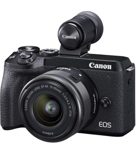 Canon EOS M6 Mark Ⅱ＋レンズEF-M 15-45mm Amazon.com: Canon 佳能EOS M6 Mark II (黑色)+ Ef-M 15-45 公釐